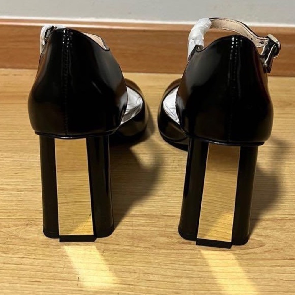 Kate Spade New York Serene Black Patent Leather Block Heel Mary Jane Pumps 7M - Picture 9 of 12